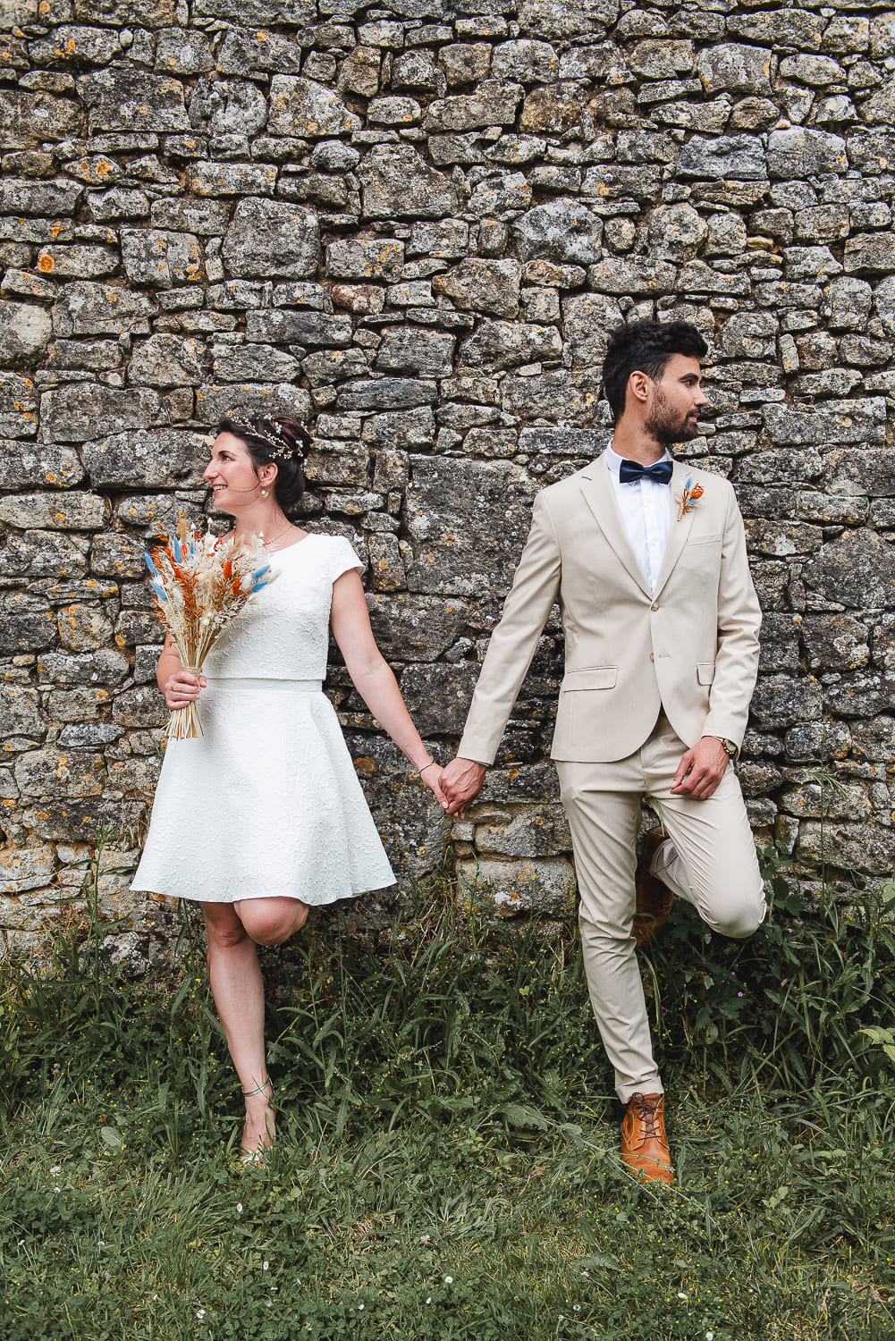 couple de mariee pendant son mariage lille france nord