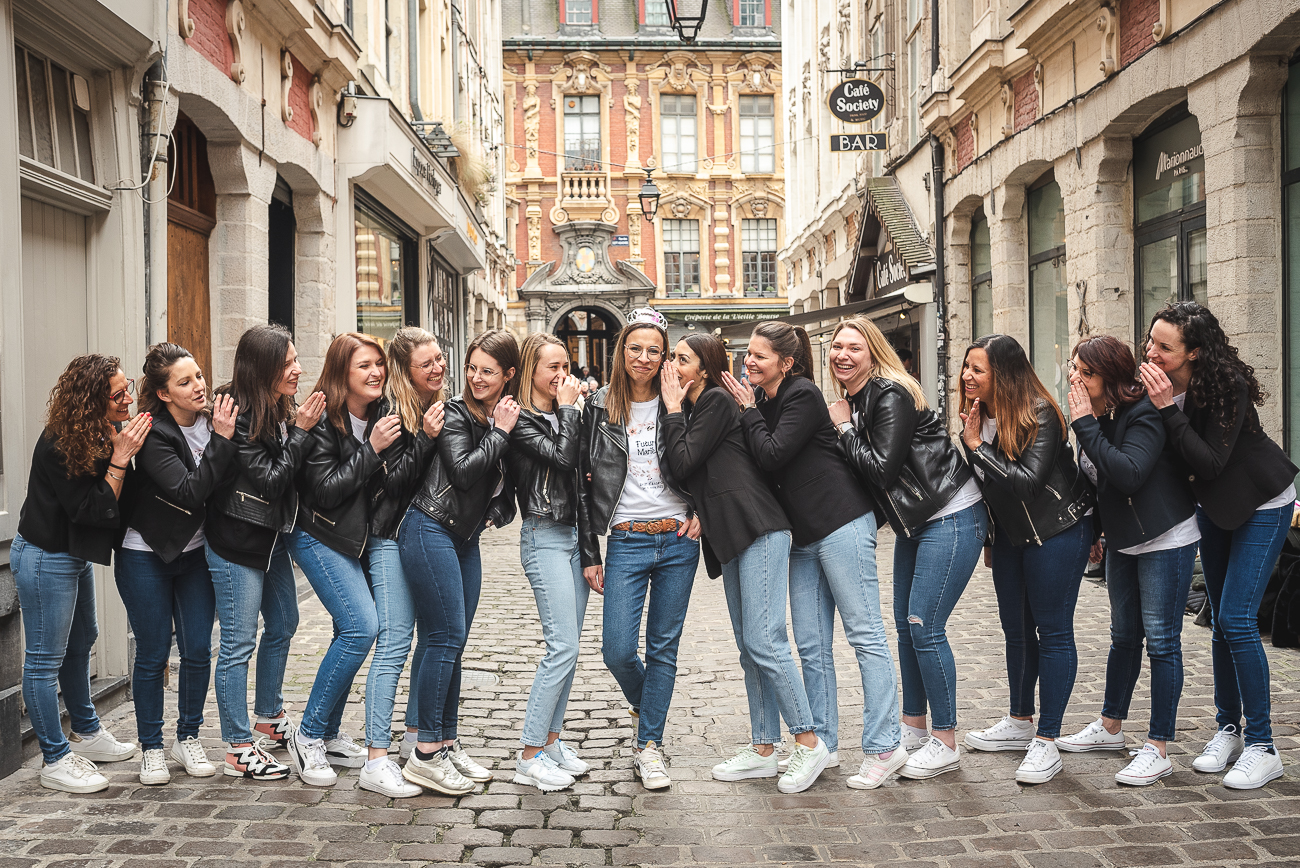 seance photo evjf enterrement jeune fille à lille france